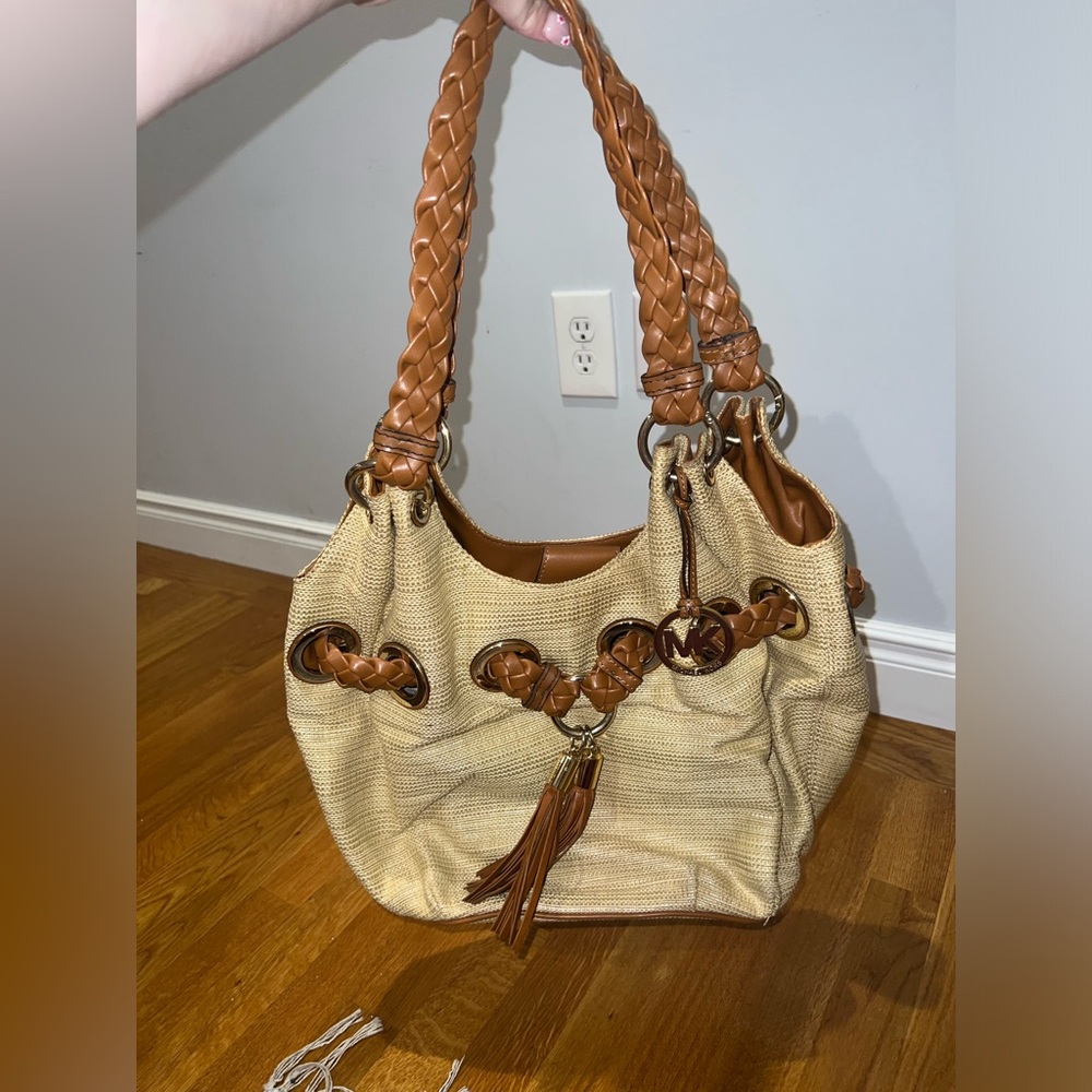 Michael Kors Braided Large Grommet Hobo Bag